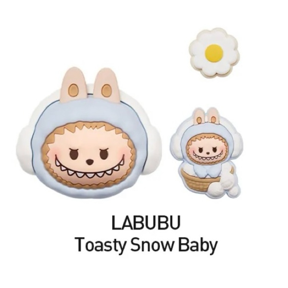 ❄️ POP BEAN ”Fluffy & Cozy”🩵 LABUBU 🩵 Decorative Charm 🆕SEALED BOX🆕 🟥POP MART🟥